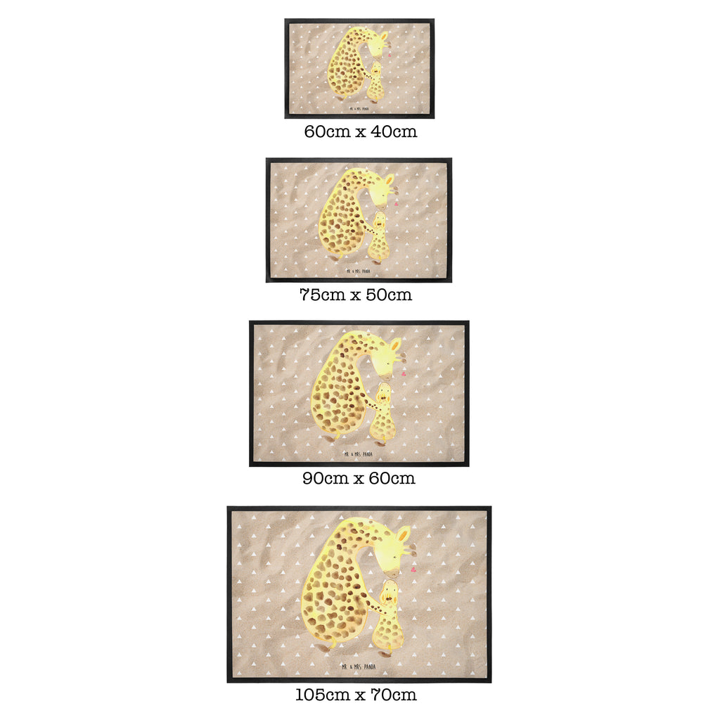Fußmatte Giraffe mit Kind Giraffe, Kind, Mutter, Mama, Tochter, Sohn, Lieblingsmensch Türvorleger, Schmutzmatte, Fußabtreter, Matte, Schmutzfänger, Fußabstreifer, Schmutzfangmatte, Türmatte, Motivfußmatte,  Haustürmatte, Vorleger  Afrika, Wildtiere