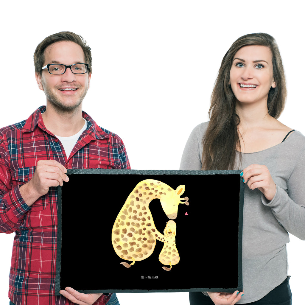 Fußmatte Giraffe mit Kind Giraffe, Kind, Mutter, Mama, Tochter, Sohn, Lieblingsmensch Türvorleger, Schmutzmatte, Fußabtreter, Matte, Schmutzfänger, Fußabstreifer, Schmutzfangmatte, Türmatte, Motivfußmatte,  Haustürmatte, Vorleger  Afrika, Wildtiere