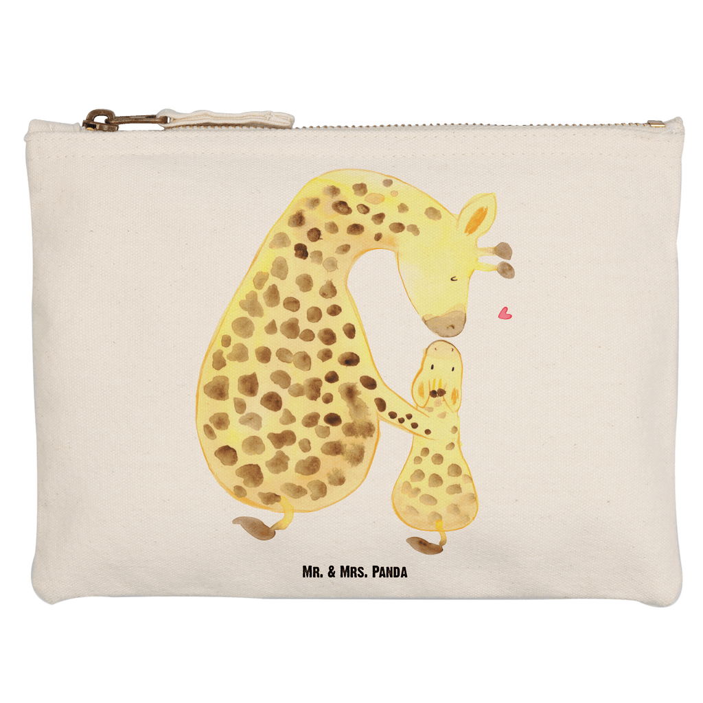 Schminktasche Giraffe mit Kind Schminktasche, Kosmetiktasche, Kosmetikbeutel, Stiftemäppchen, Etui, Federmappe, Makeup, XXL, Schminketui, Kosmetiketui, Schlamperetui, Afrika, Wildtiere, Giraffe, Kind, Mutter, Mama, Tochter, Sohn, Lieblingsmensch