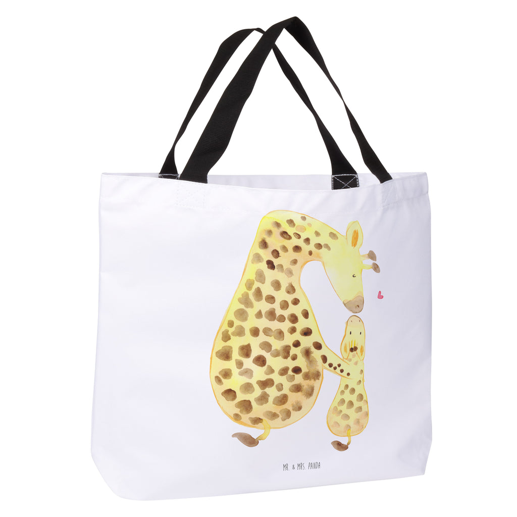 Shopper Giraffe mit Kind Beutel, Einkaufstasche, Tasche, Strandtasche, Einkaufsbeutel, Shopper, Schultasche, Freizeittasche, Tragebeutel, Schulbeutel, Alltagstasche, Afrika, Wildtiere, Giraffe, Kind, Mutter, Mama, Tochter, Sohn, Lieblingsmensch