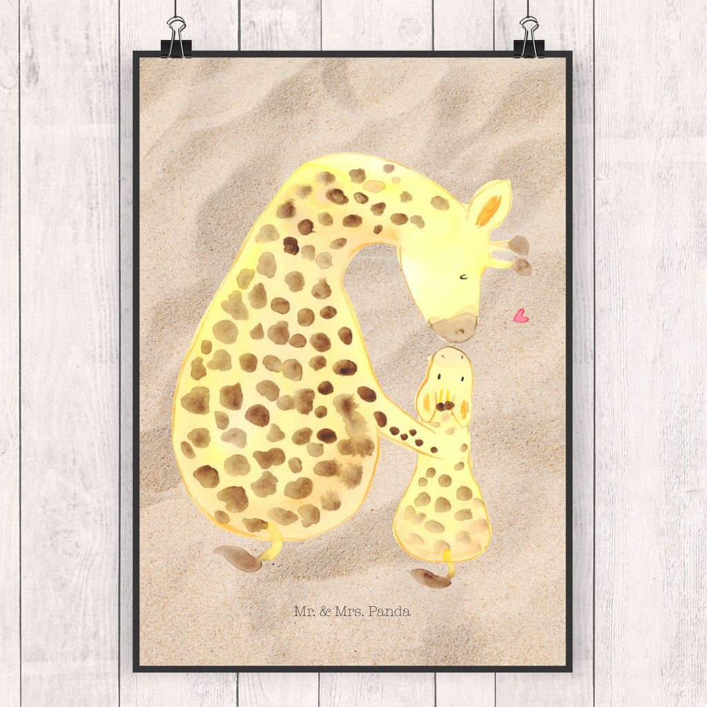 Poster Giraffe mit Kind Poster, Wandposter, Bild, Wanddeko, Küchenposter, Kinderposter, Wanddeko Bild, Raumdekoration, Wanddekoration, Handgemaltes Poster, Mr. & Mrs. Panda Poster, Designposter, Kunstdruck, Posterdruck, Afrika, Wildtiere, Giraffe, Kind, Mutter, Mama, Tochter, Sohn, Lieblingsmensch
