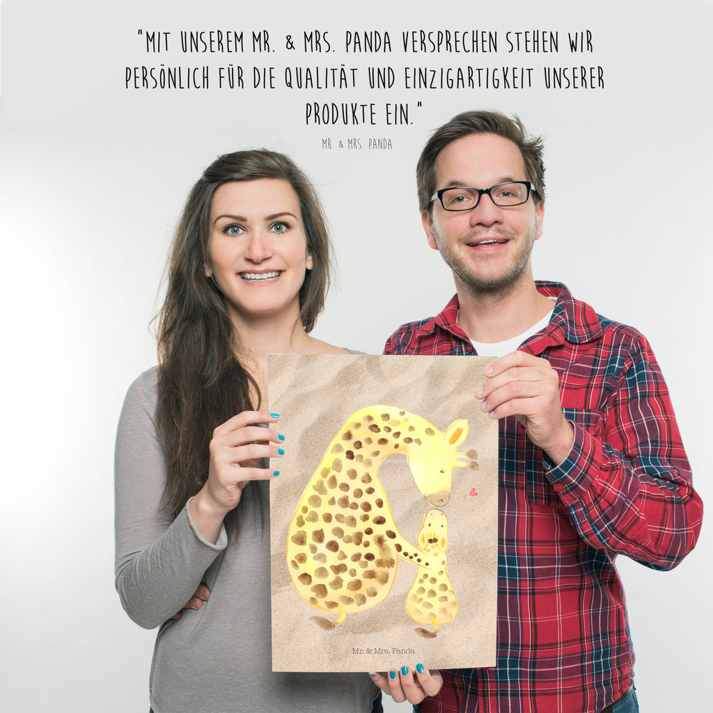 Poster Giraffe mit Kind Poster, Wandposter, Bild, Wanddeko, Küchenposter, Kinderposter, Wanddeko Bild, Raumdekoration, Wanddekoration, Handgemaltes Poster, Mr. & Mrs. Panda Poster, Designposter, Kunstdruck, Posterdruck, Afrika, Wildtiere, Giraffe, Kind, Mutter, Mama, Tochter, Sohn, Lieblingsmensch