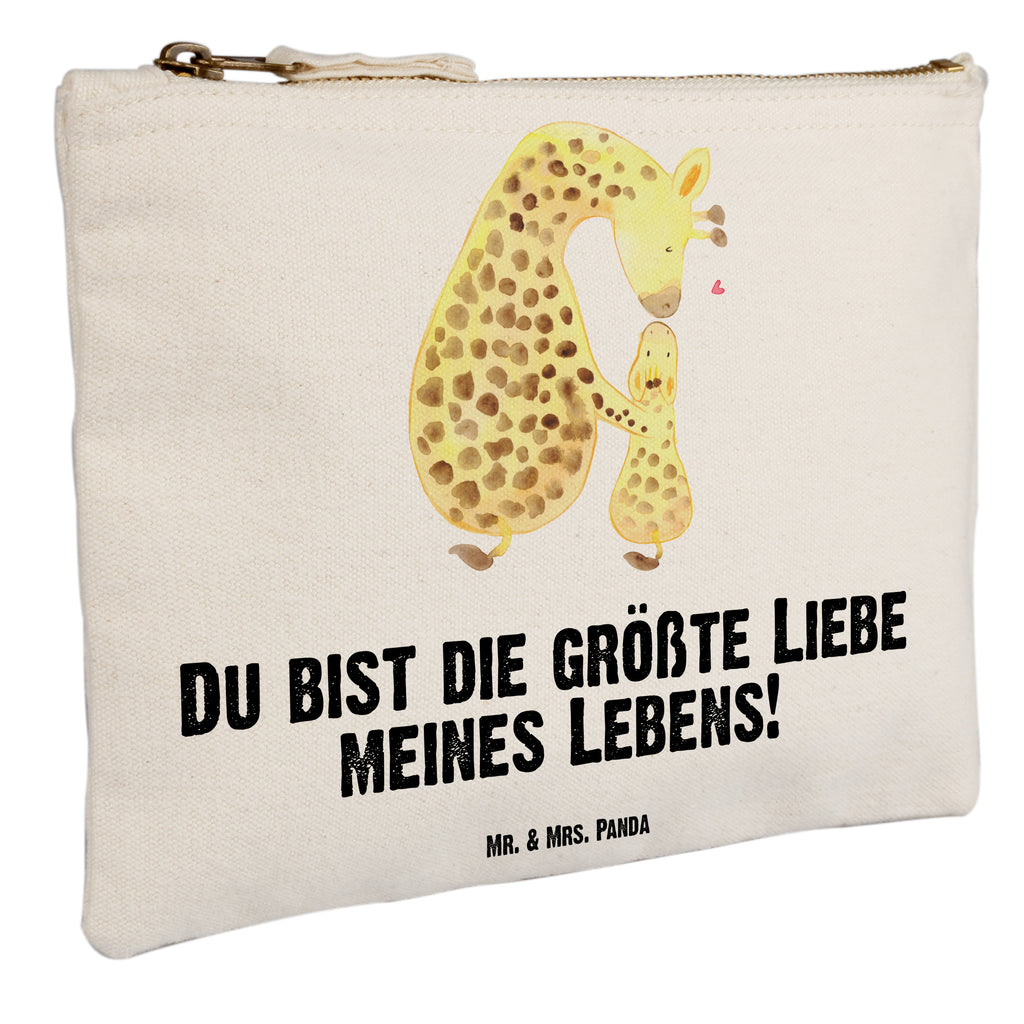 Schminktasche Giraffe mit Kind Schminktasche, Kosmetiktasche, Kosmetikbeutel, Stiftemäppchen, Etui, Federmappe, Makeup, XXL, Schminketui, Kosmetiketui, Schlamperetui, Afrika, Wildtiere, Giraffe, Kind, Mutter, Mama, Tochter, Sohn, Lieblingsmensch