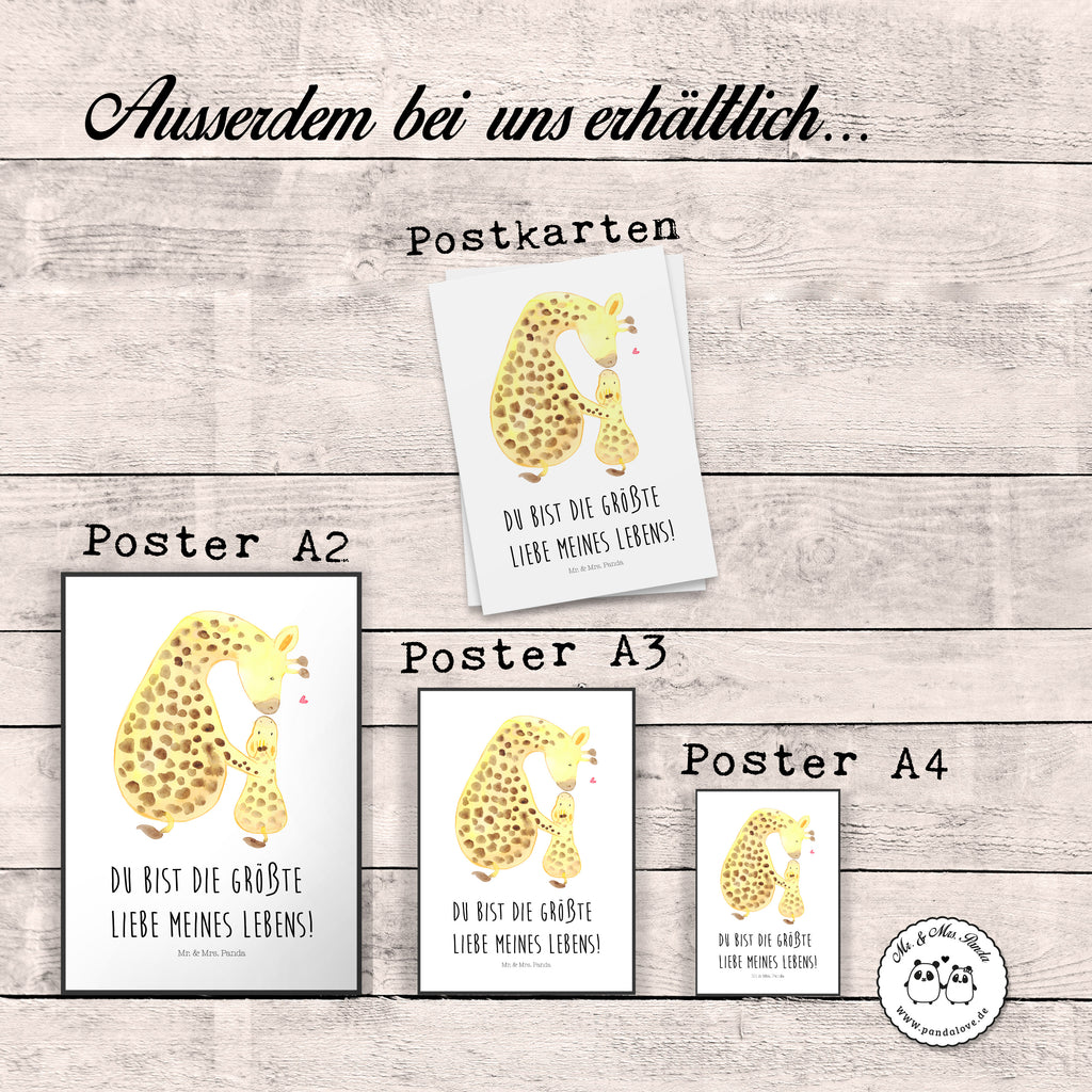 Poster Giraffe mit Kind Poster, Wandposter, Bild, Wanddeko, Küchenposter, Kinderposter, Wanddeko Bild, Raumdekoration, Wanddekoration, Handgemaltes Poster, Mr. & Mrs. Panda Poster, Designposter, Kunstdruck, Posterdruck, Afrika, Wildtiere, Giraffe, Kind, Mutter, Mama, Tochter, Sohn, Lieblingsmensch