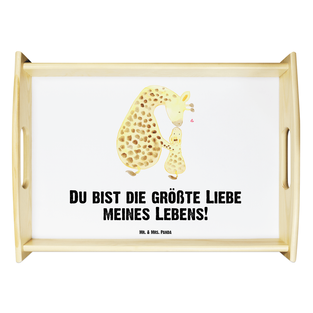 Serviertablett Giraffe mit Kind Tablett, Holztablett, Küchentablett, Dekotablett, Frühstückstablett, Afrika, Wildtiere, Giraffe, Kind, Mutter, Mama, Tochter, Sohn, Lieblingsmensch