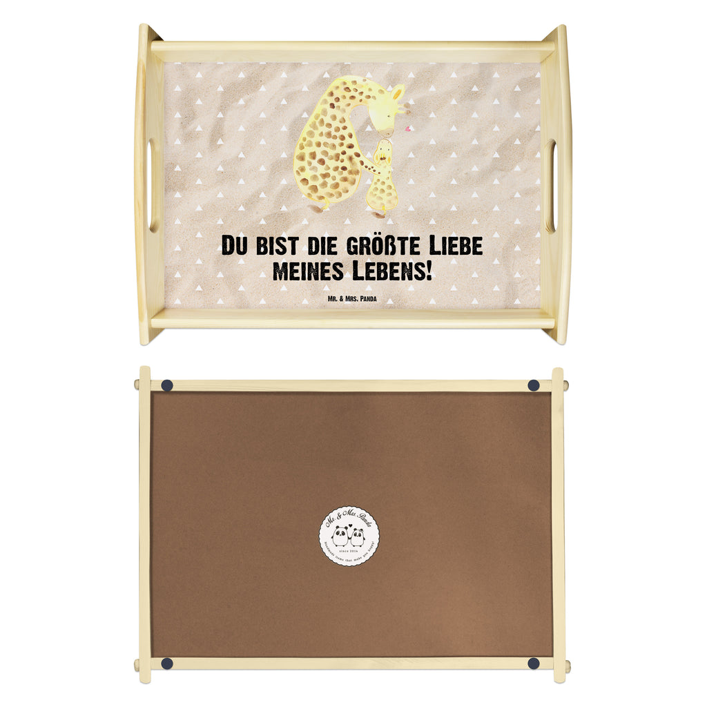 Serviertablett Giraffe mit Kind Tablett, Holztablett, Küchentablett, Dekotablett, Frühstückstablett, Afrika, Wildtiere, Giraffe, Kind, Mutter, Mama, Tochter, Sohn, Lieblingsmensch