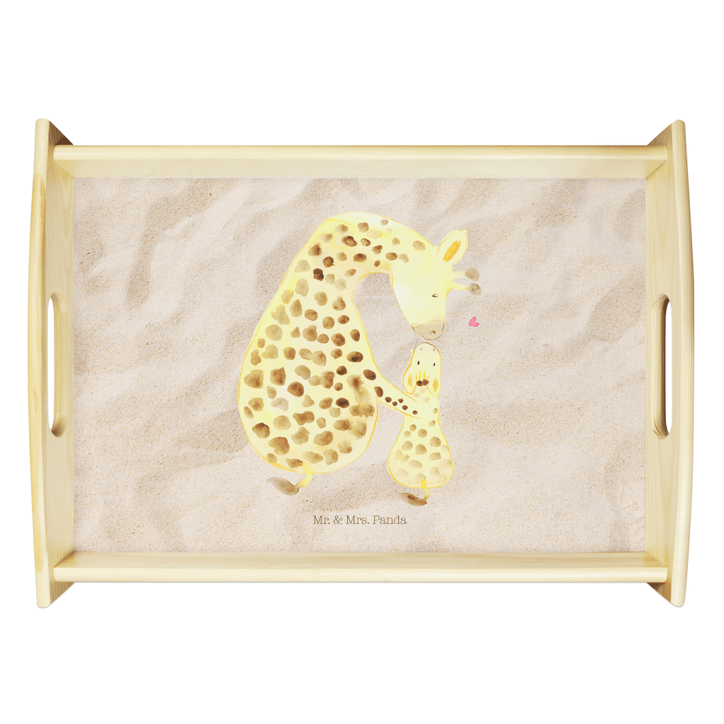 Serviertablett Giraffe mit Kind Tablett, Holztablett, Küchentablett, Dekotablett, Frühstückstablett, Afrika, Wildtiere, Giraffe, Kind, Mutter, Mama, Tochter, Sohn, Lieblingsmensch