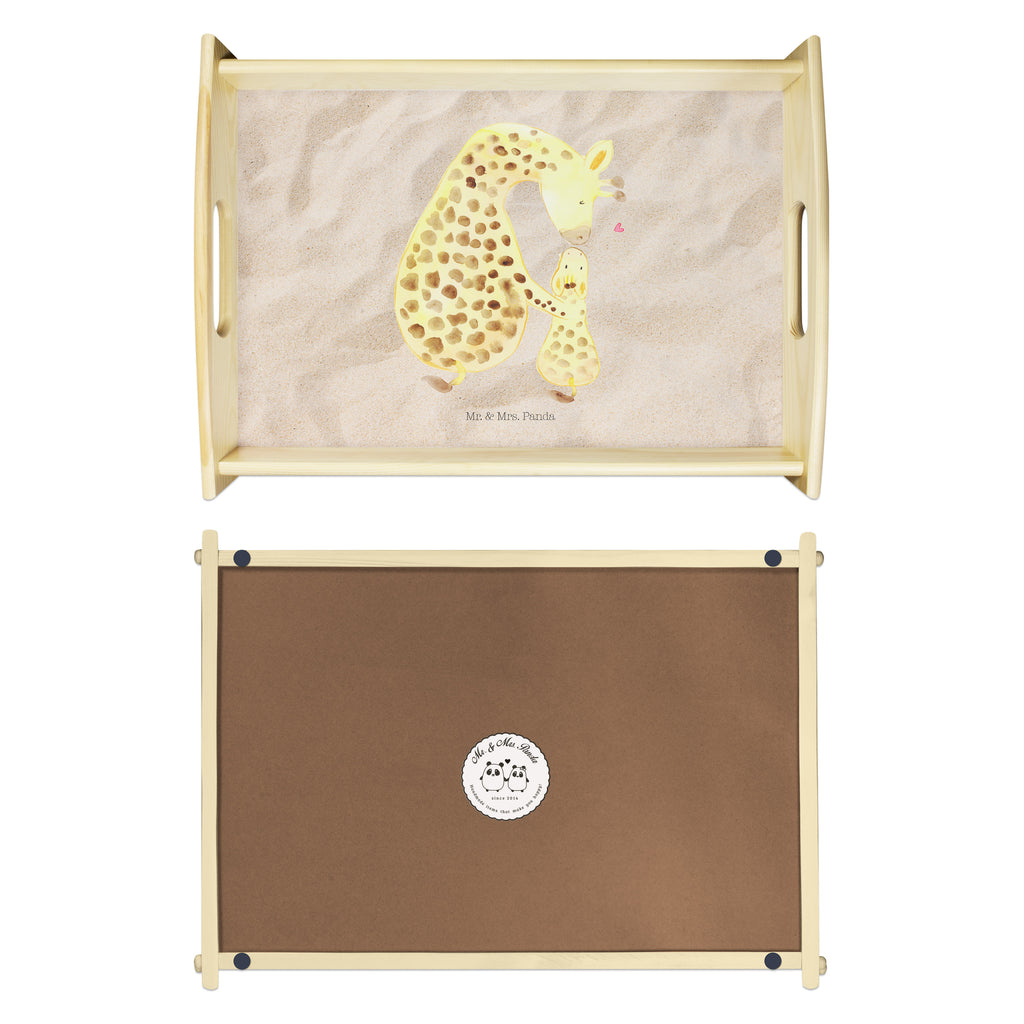 Serviertablett Giraffe mit Kind Tablett, Holztablett, Küchentablett, Dekotablett, Frühstückstablett, Afrika, Wildtiere, Giraffe, Kind, Mutter, Mama, Tochter, Sohn, Lieblingsmensch