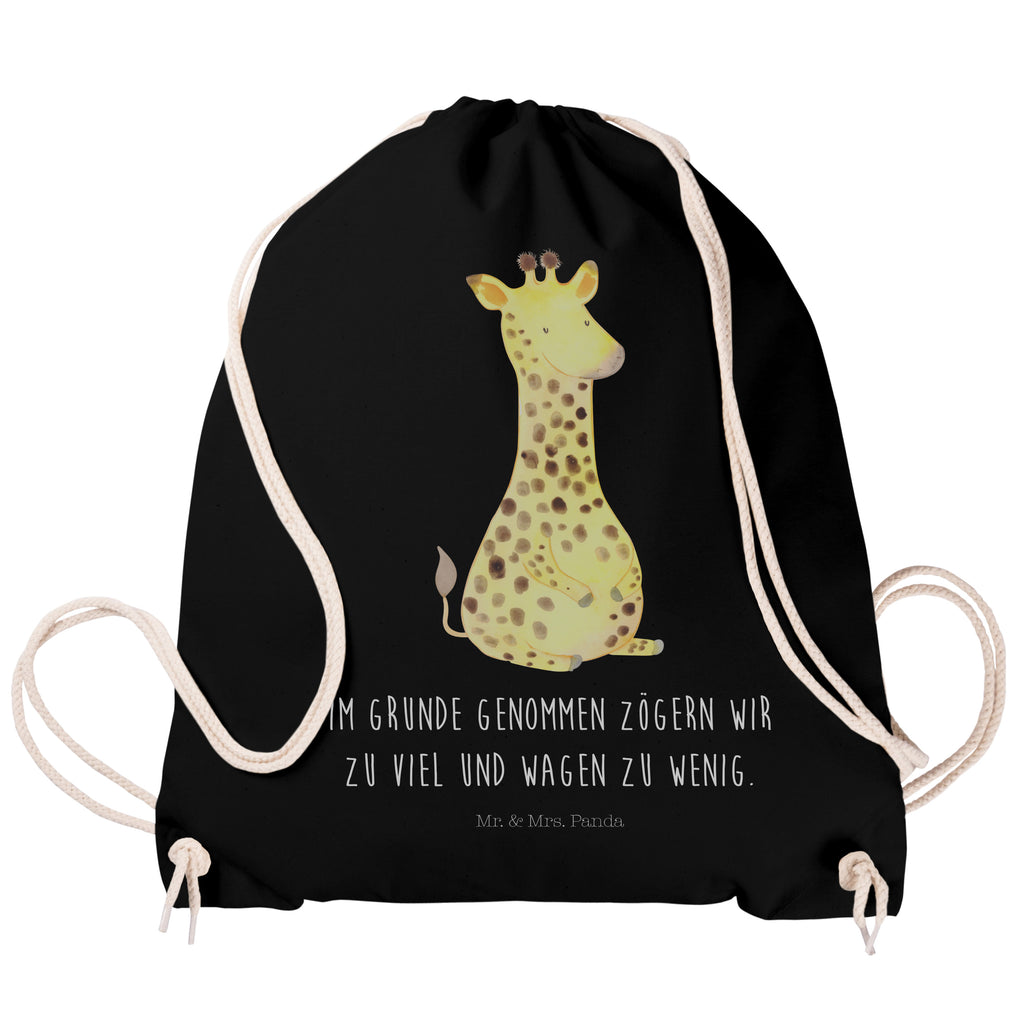 Sportbeutel Giraffe Zufrieden Turnbeutel, Beutel, Sporttasche, Tasche, Stoffbeutel, Afrika, Wildtiere, Giraffe, Zufrieden, Glück, Abenteuer