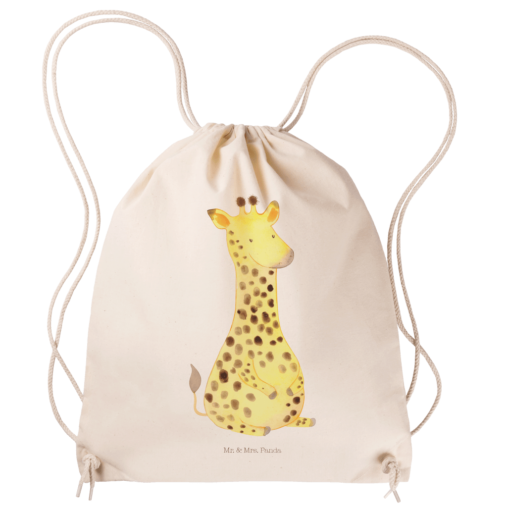 Sportbeutel Giraffe Zufrieden Turnbeutel, Beutel, Sporttasche, Tasche, Stoffbeutel, Afrika, Wildtiere, Giraffe, Zufrieden, Glück, Abenteuer