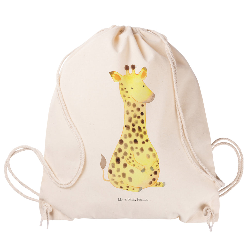 Sportbeutel Giraffe Zufrieden Turnbeutel, Beutel, Sporttasche, Tasche, Stoffbeutel, Afrika, Wildtiere, Giraffe, Zufrieden, Glück, Abenteuer