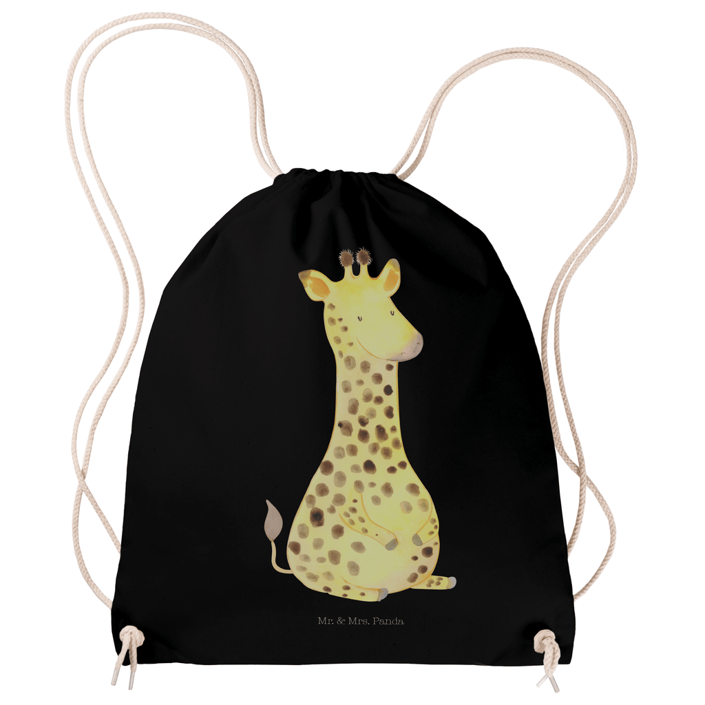Sportbeutel Giraffe Zufrieden Turnbeutel, Beutel, Sporttasche, Tasche, Stoffbeutel, Afrika, Wildtiere, Giraffe, Zufrieden, Glück, Abenteuer