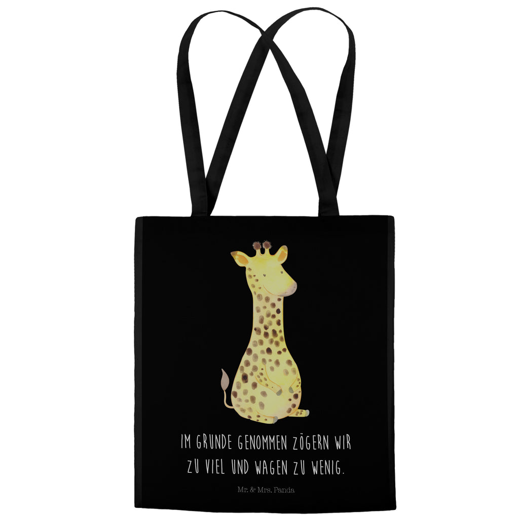 Tragetasche Giraffe Zufrieden Beuteltasche, Beutel, Einkaufstasche, Jutebeutel, Stoffbeutel, Afrika, Wildtiere, Giraffe, Zufrieden, Glück, Abenteuer