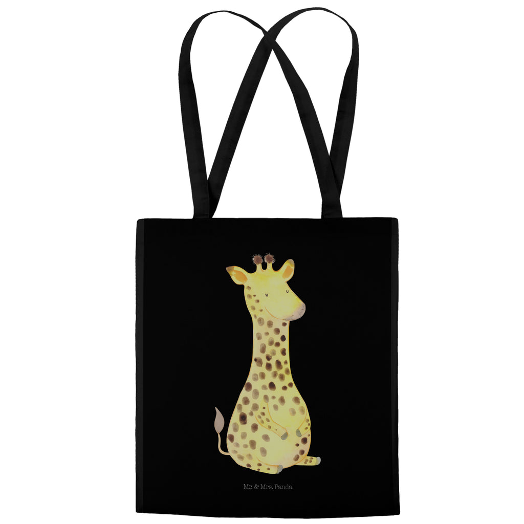 Tragetasche Giraffe Zufrieden Beuteltasche, Beutel, Einkaufstasche, Jutebeutel, Stoffbeutel, Afrika, Wildtiere, Giraffe, Zufrieden, Glück, Abenteuer