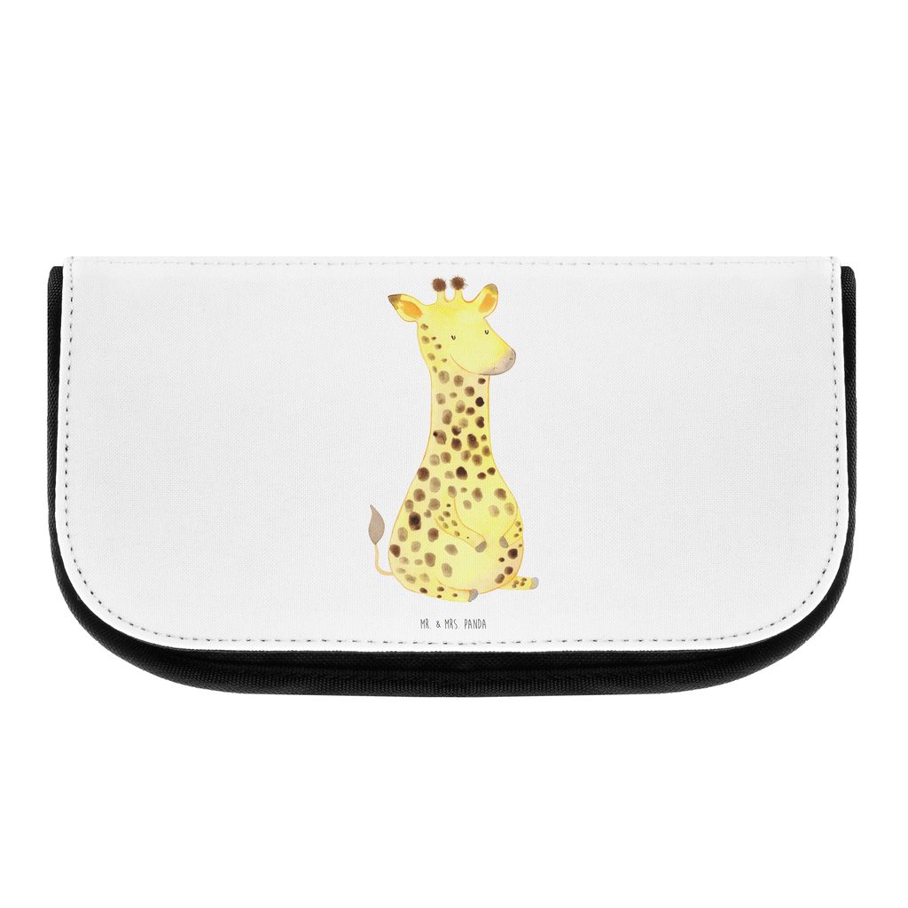 Kosmetiktasche Giraffe Zufrieden Kosmetikbeutel, Kulturtasche, Kulturbeutel, Schminktasche, Make-Up Tasche, Afrika, Wildtiere, Giraffe, Zufrieden, Glück, Abenteuer