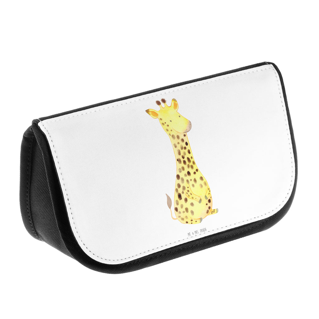 Kosmetiktasche Giraffe Zufrieden Kosmetikbeutel, Kulturtasche, Kulturbeutel, Schminktasche, Make-Up Tasche, Afrika, Wildtiere, Giraffe, Zufrieden, Glück, Abenteuer