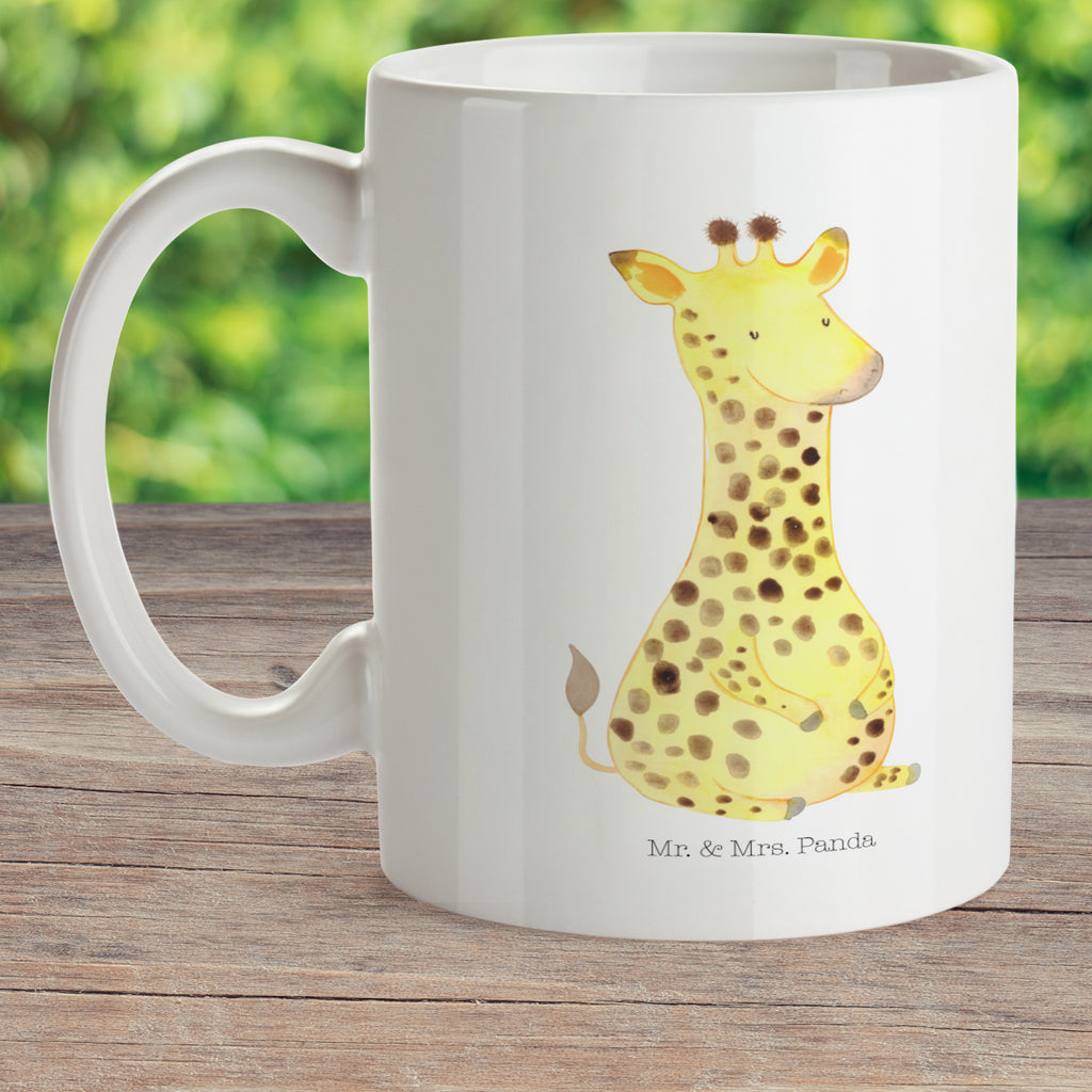 Kindertasse Giraffe Zufrieden Kunststoff Tasse, Kindergarten, Tasse, Trinkbecher, Camping Becher, Kaffeetasse, Kunststoffbecher, Kindergartenbecher, Outdoorgeschirr, Kunststoffgeschirr, Reisebecher, Reisetasse, Kinderbecher, Afrika, Wildtiere, Giraffe, Zufrieden, Glück, Abenteuer