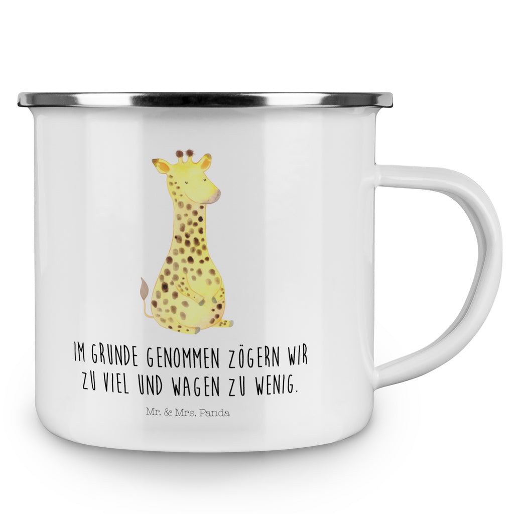 Camping Emaille Tasse Giraffe Zufrieden Campingtasse, Trinkbecher, Metalltasse, Outdoor Tasse, Emaille Trinkbecher, Blechtasse Outdoor, Emaille Campingbecher, Edelstahl Trinkbecher, Metalltasse für Camping, Kaffee Blechtasse, Camping Tasse Metall, Afrika, Wildtiere, Giraffe, Zufrieden, Glück, Abenteuer
