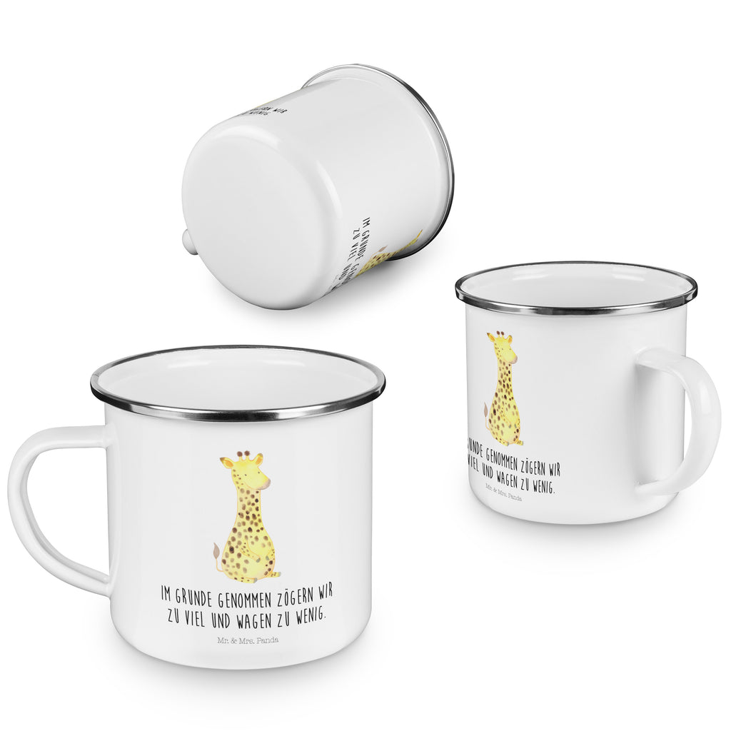 Camping Emaille Tasse Giraffe Zufrieden Campingtasse, Trinkbecher, Metalltasse, Outdoor Tasse, Emaille Trinkbecher, Blechtasse Outdoor, Emaille Campingbecher, Edelstahl Trinkbecher, Metalltasse für Camping, Kaffee Blechtasse, Camping Tasse Metall, Afrika, Wildtiere, Giraffe, Zufrieden, Glück, Abenteuer