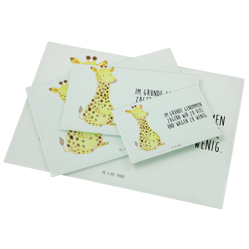 Medium Glas Schneidbrett Giraffe Zufrieden Glasschneidebrett, Schneidebrett, Afrika, Wildtiere, Giraffe, Zufrieden, Glück, Abenteuer
