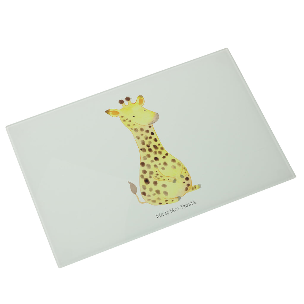 Medium Glas Schneidbrett Giraffe Zufrieden Glasschneidebrett, Schneidebrett, Afrika, Wildtiere, Giraffe, Zufrieden, Glück, Abenteuer