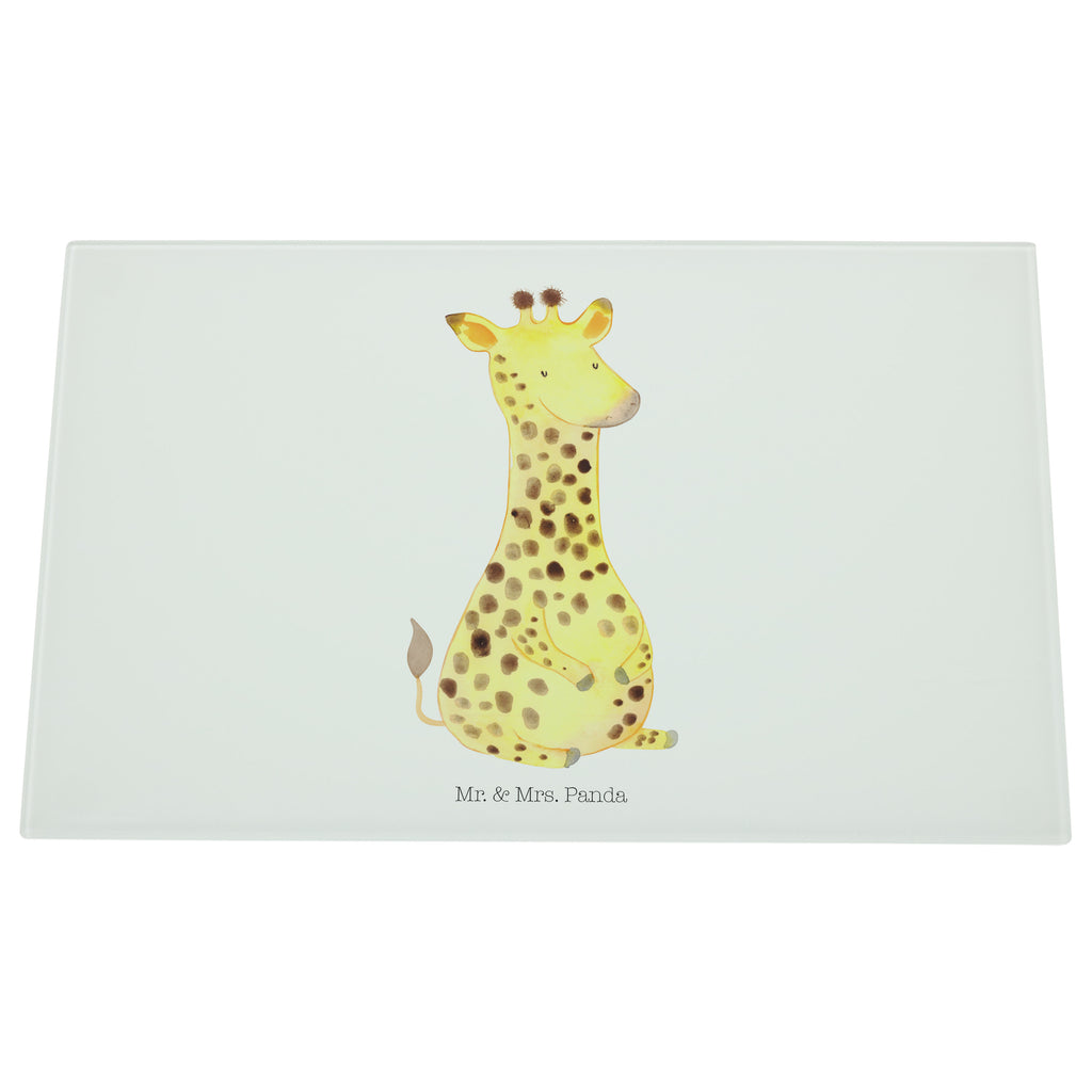 Medium Glas Schneidbrett Giraffe Zufrieden Glasschneidebrett, Schneidebrett, Afrika, Wildtiere, Giraffe, Zufrieden, Glück, Abenteuer