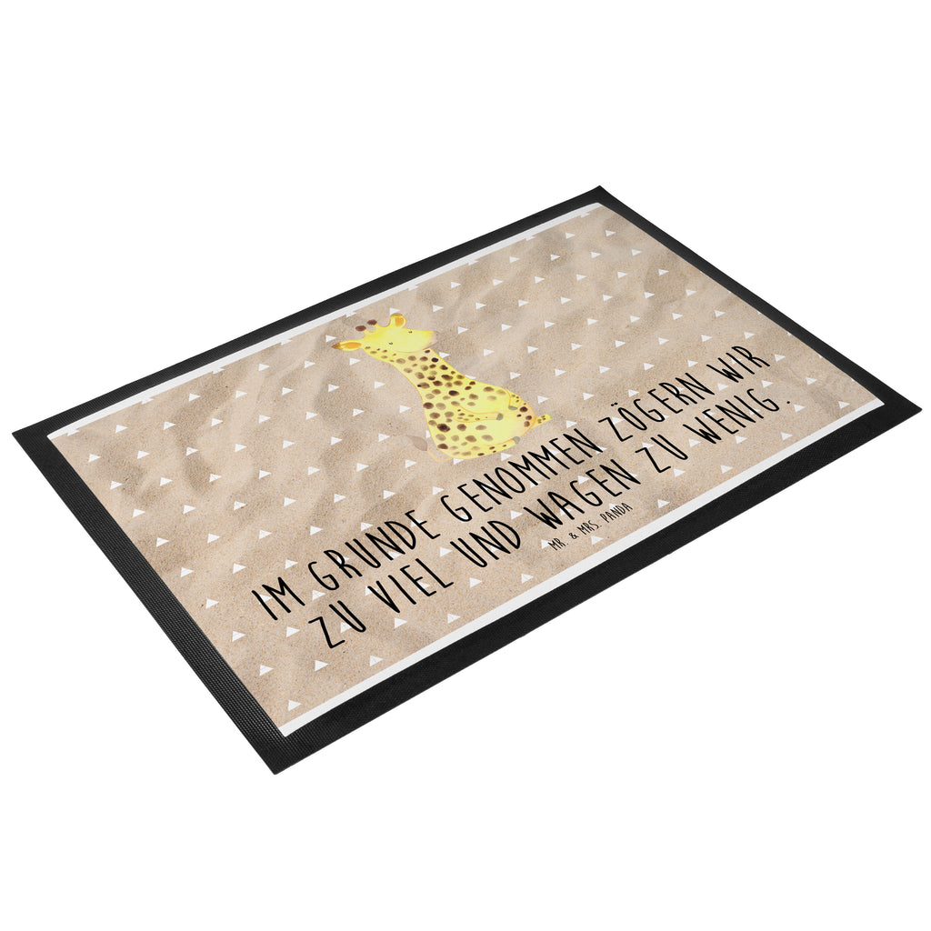 Fußmatte Giraffe Zufrieden Giraffe, Afrika, Zufrieden, Glück, Abenteuer Türvorleger, Schmutzmatte, Fußabtreter, Matte, Schmutzfänger, Fußabstreifer, Schmutzfangmatte, Türmatte, Motivfußmatte,  Haustürmatte, Vorleger  Afrika, Wildtiere