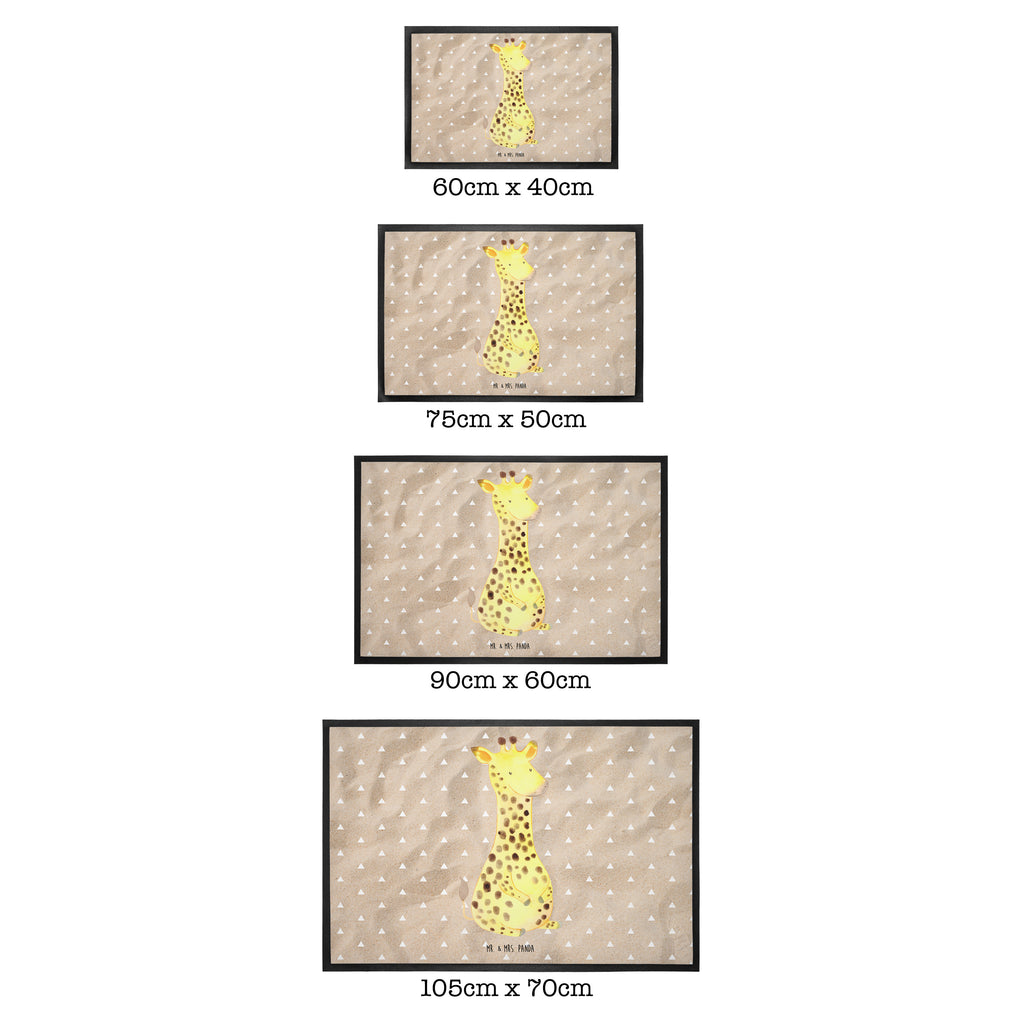 Fußmatte Giraffe Zufrieden Giraffe, Afrika, Zufrieden, Glück, Abenteuer Türvorleger, Schmutzmatte, Fußabtreter, Matte, Schmutzfänger, Fußabstreifer, Schmutzfangmatte, Türmatte, Motivfußmatte,  Haustürmatte, Vorleger  Afrika, Wildtiere