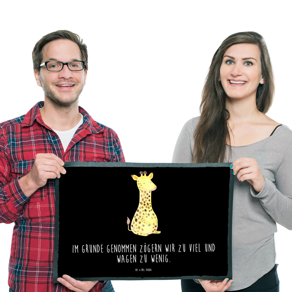 Fußmatte Giraffe Zufrieden Giraffe, Afrika, Zufrieden, Glück, Abenteuer Türvorleger, Schmutzmatte, Fußabtreter, Matte, Schmutzfänger, Fußabstreifer, Schmutzfangmatte, Türmatte, Motivfußmatte,  Haustürmatte, Vorleger  Afrika, Wildtiere