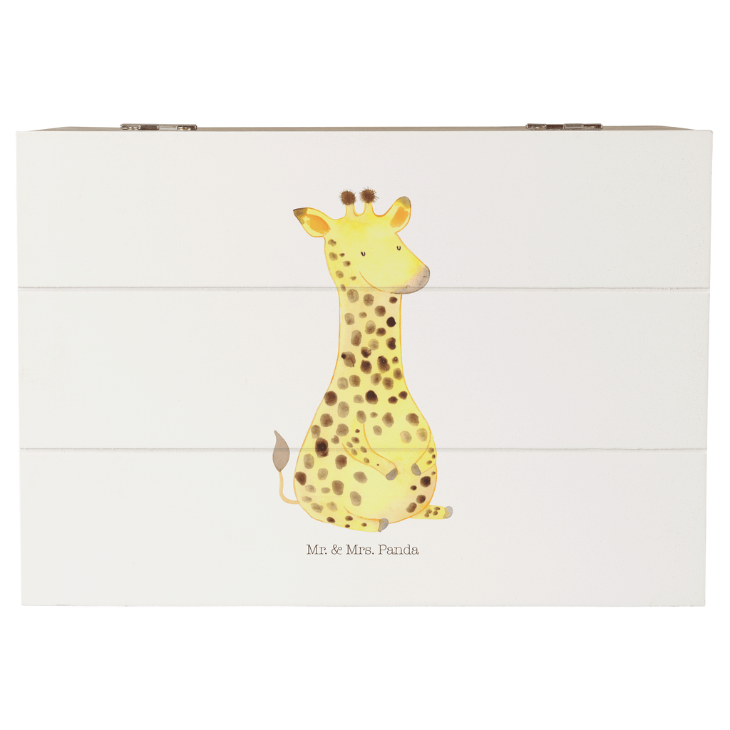 Holzkiste Giraffe Zufrieden Holzkiste, Kiste, Schatzkiste, Truhe, Schatulle, XXL, Erinnerungsbox, Erinnerungskiste, Dekokiste, Aufbewahrungsbox, Afrika, Wildtiere, Giraffe, Zufrieden, Glück, Abenteuer