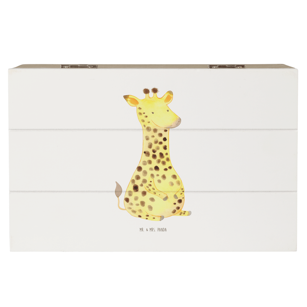 Holzkiste Giraffe Zufrieden Holzkiste, Kiste, Schatzkiste, Truhe, Schatulle, XXL, Erinnerungsbox, Erinnerungskiste, Dekokiste, Aufbewahrungsbox, Afrika, Wildtiere, Giraffe, Zufrieden, Glück, Abenteuer