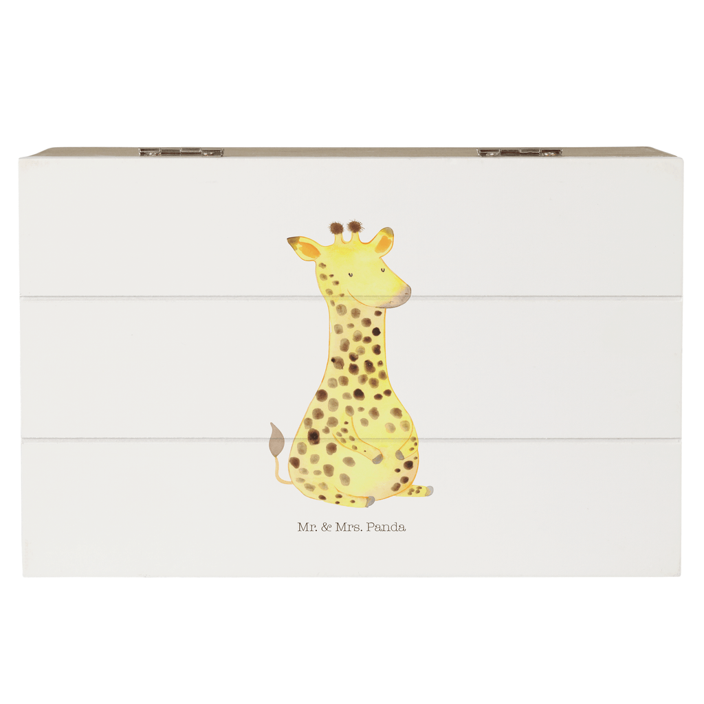Holzkiste Giraffe Zufrieden Holzkiste, Kiste, Schatzkiste, Truhe, Schatulle, XXL, Erinnerungsbox, Erinnerungskiste, Dekokiste, Aufbewahrungsbox, Afrika, Wildtiere, Giraffe, Zufrieden, Glück, Abenteuer