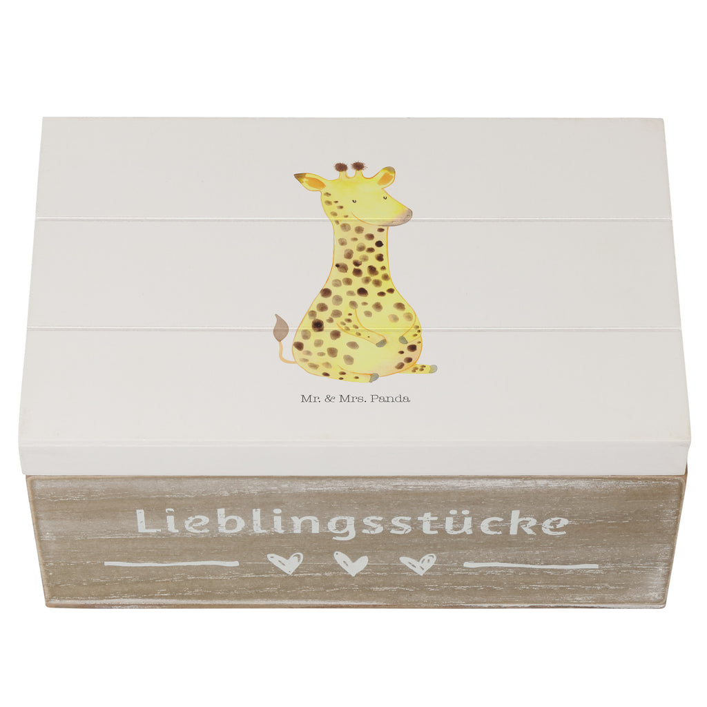 Holzkiste Giraffe Zufrieden Holzkiste, Kiste, Schatzkiste, Truhe, Schatulle, XXL, Erinnerungsbox, Erinnerungskiste, Dekokiste, Aufbewahrungsbox, Afrika, Wildtiere, Giraffe, Zufrieden, Glück, Abenteuer