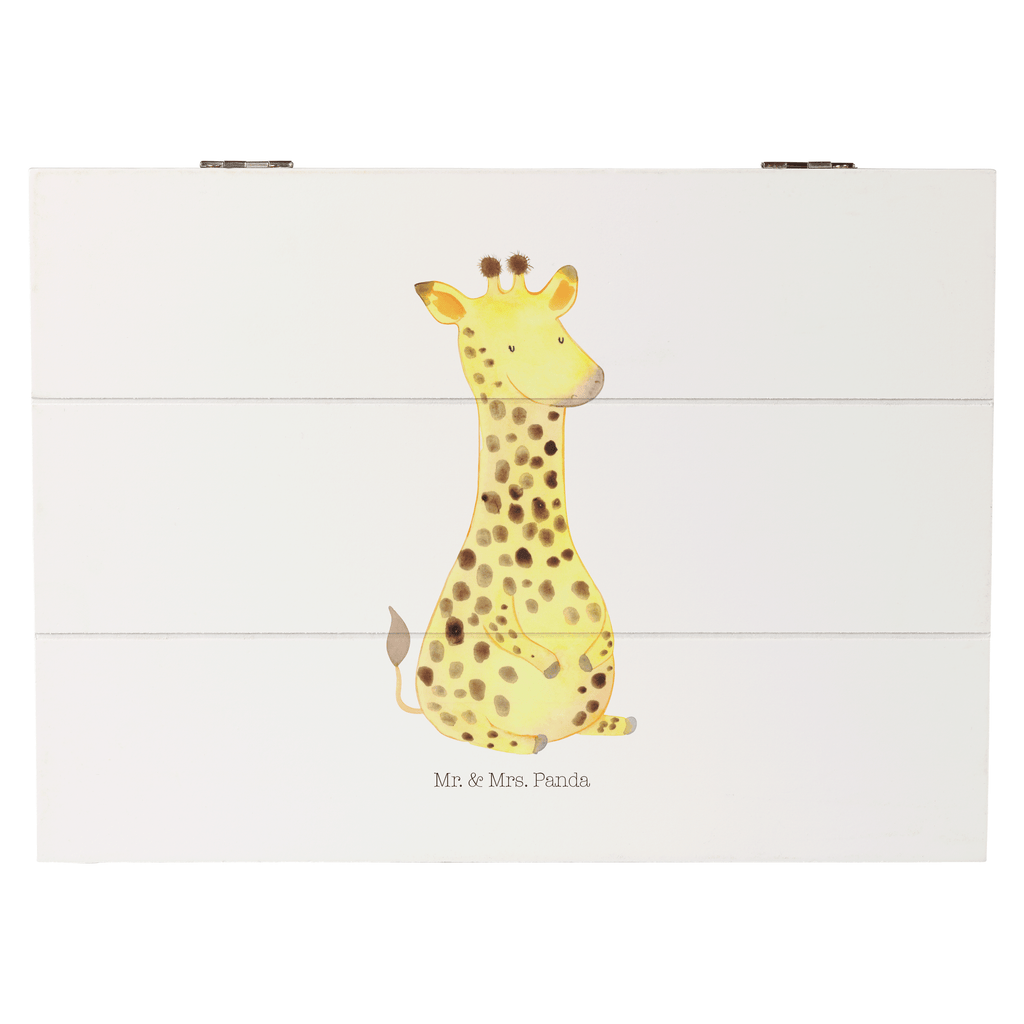 Holzkiste Giraffe Zufrieden Holzkiste, Kiste, Schatzkiste, Truhe, Schatulle, XXL, Erinnerungsbox, Erinnerungskiste, Dekokiste, Aufbewahrungsbox, Afrika, Wildtiere, Giraffe, Zufrieden, Glück, Abenteuer