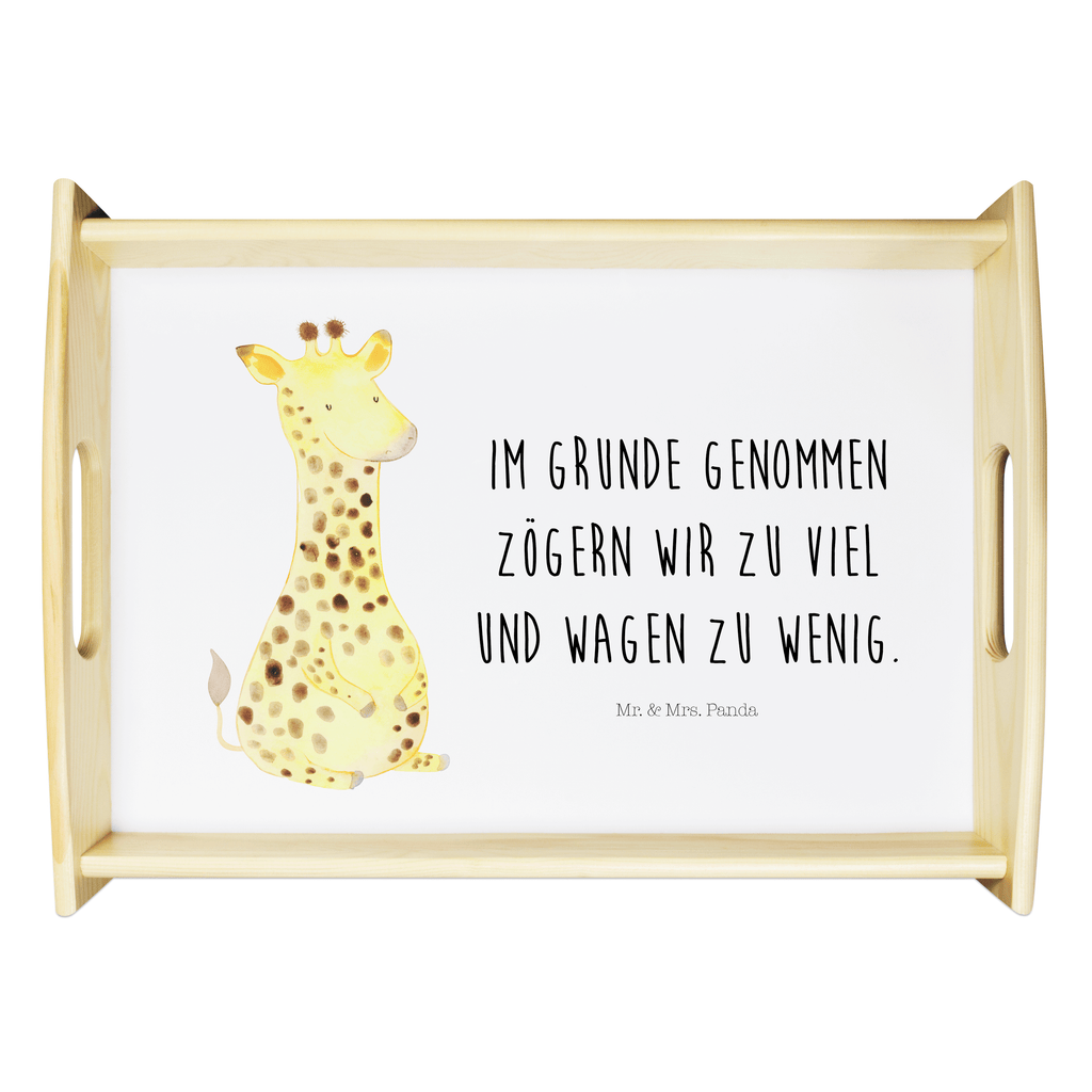 Serviertablett Giraffe Zufrieden Tablett, Holztablett, Küchentablett, Dekotablett, Frühstückstablett, Afrika, Wildtiere, Giraffe, Zufrieden, Glück, Abenteuer