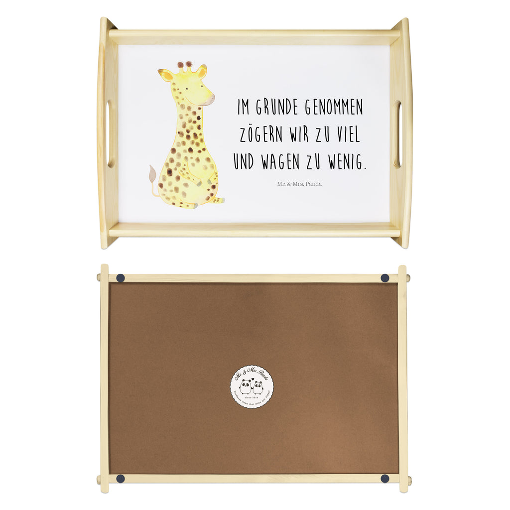 Serviertablett Giraffe Zufrieden Tablett, Holztablett, Küchentablett, Dekotablett, Frühstückstablett, Afrika, Wildtiere, Giraffe, Zufrieden, Glück, Abenteuer