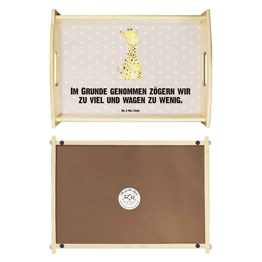 Serviertablett Giraffe Zufrieden Tablett, Holztablett, Küchentablett, Dekotablett, Frühstückstablett, Afrika, Wildtiere, Giraffe, Zufrieden, Glück, Abenteuer