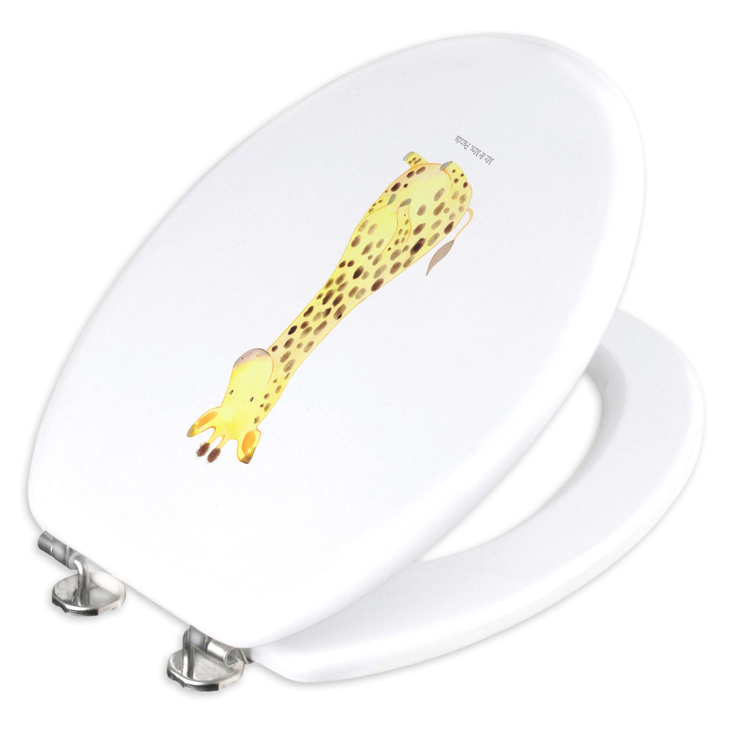 Motiv WC Sitz Giraffe Zufrieden Klobrille, Klodeckel, Toilettendeckel, WC-Sitz, Toilette, Afrika, Wildtiere, Giraffe, Zufrieden, Glück, Abenteuer