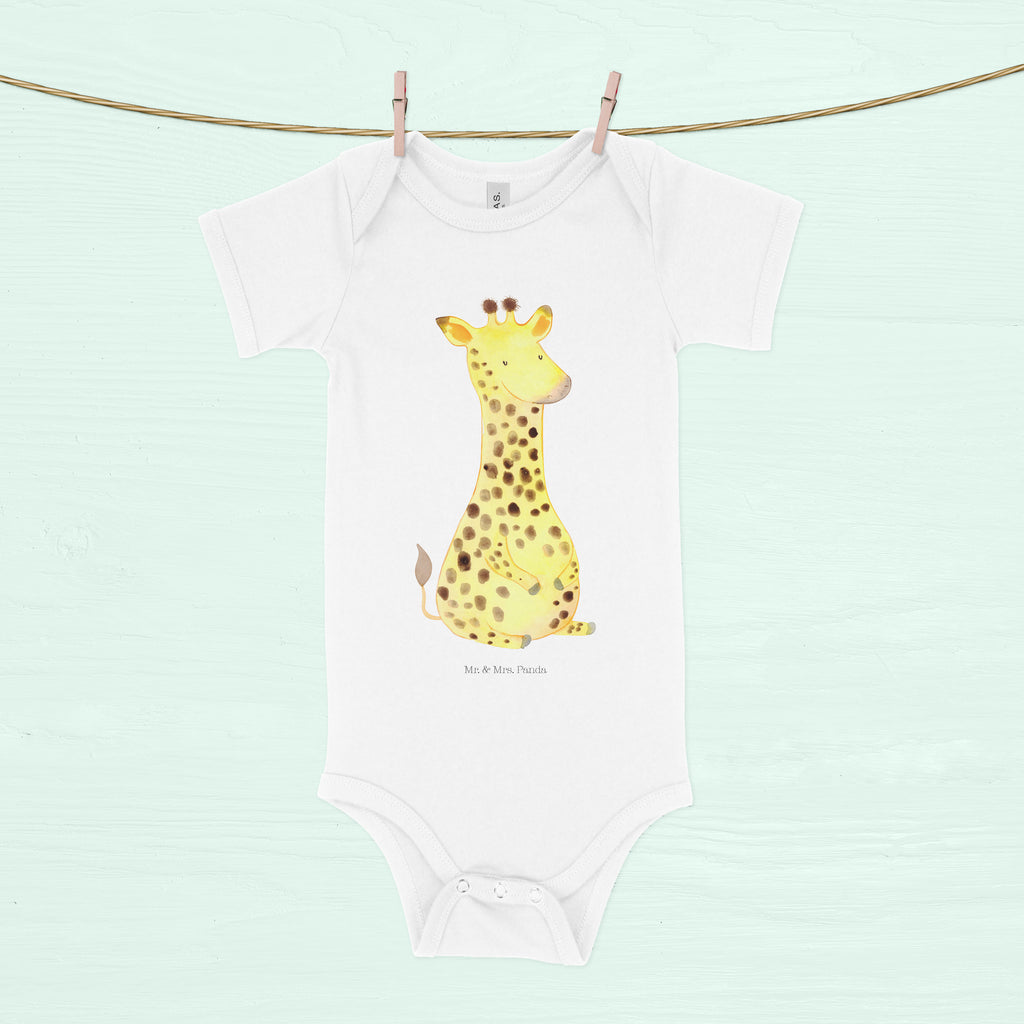 Organic Baby Body Giraffe Zufrieden Babykleidung, Babystrampler, Strampler, Wickelbody, Baby Erstausstattung, Junge, Mädchen, Afrika, Wildtiere, Giraffe, Zufrieden, Glück, Abenteuer