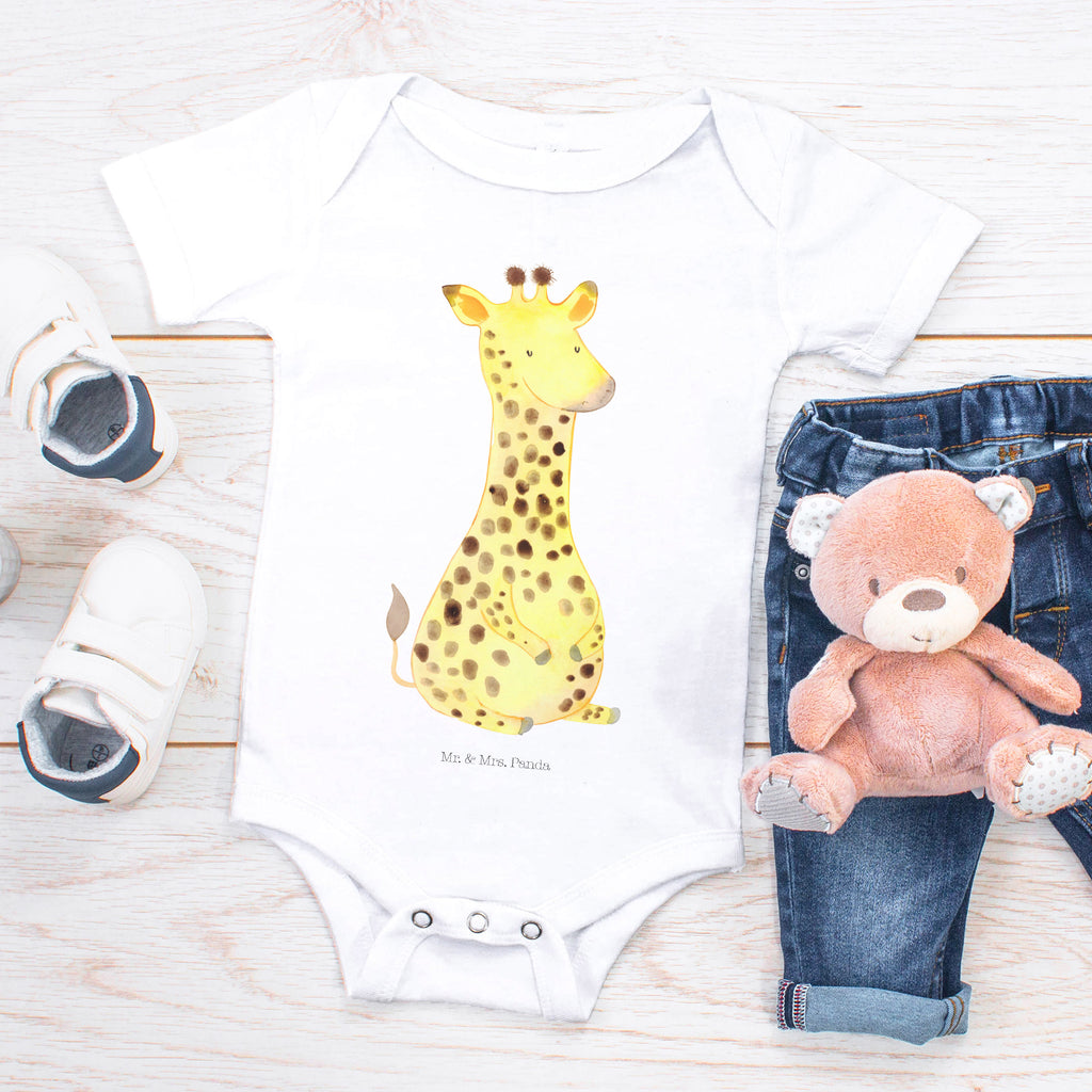 Organic Baby Body Giraffe Zufrieden Babykleidung, Babystrampler, Strampler, Wickelbody, Baby Erstausstattung, Junge, Mädchen, Afrika, Wildtiere, Giraffe, Zufrieden, Glück, Abenteuer