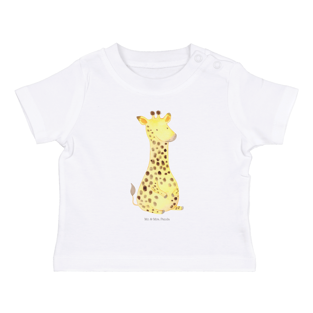 Organic Baby Shirt Giraffe Zufrieden Baby T-Shirt, Jungen Baby T-Shirt, Mädchen Baby T-Shirt, Shirt, Afrika, Wildtiere, Giraffe, Zufrieden, Glück, Abenteuer