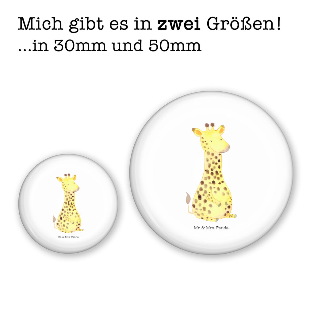 50mm Button Giraffe Zufrieden 50mm Button, Button, Pin, Anstecknadel, Afrika, Wildtiere, Giraffe, Zufrieden, Glück, Abenteuer