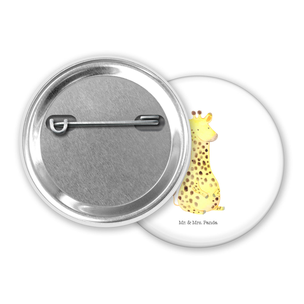 50mm Button Giraffe Zufrieden 50mm Button, Button, Pin, Anstecknadel, Afrika, Wildtiere, Giraffe, Zufrieden, Glück, Abenteuer