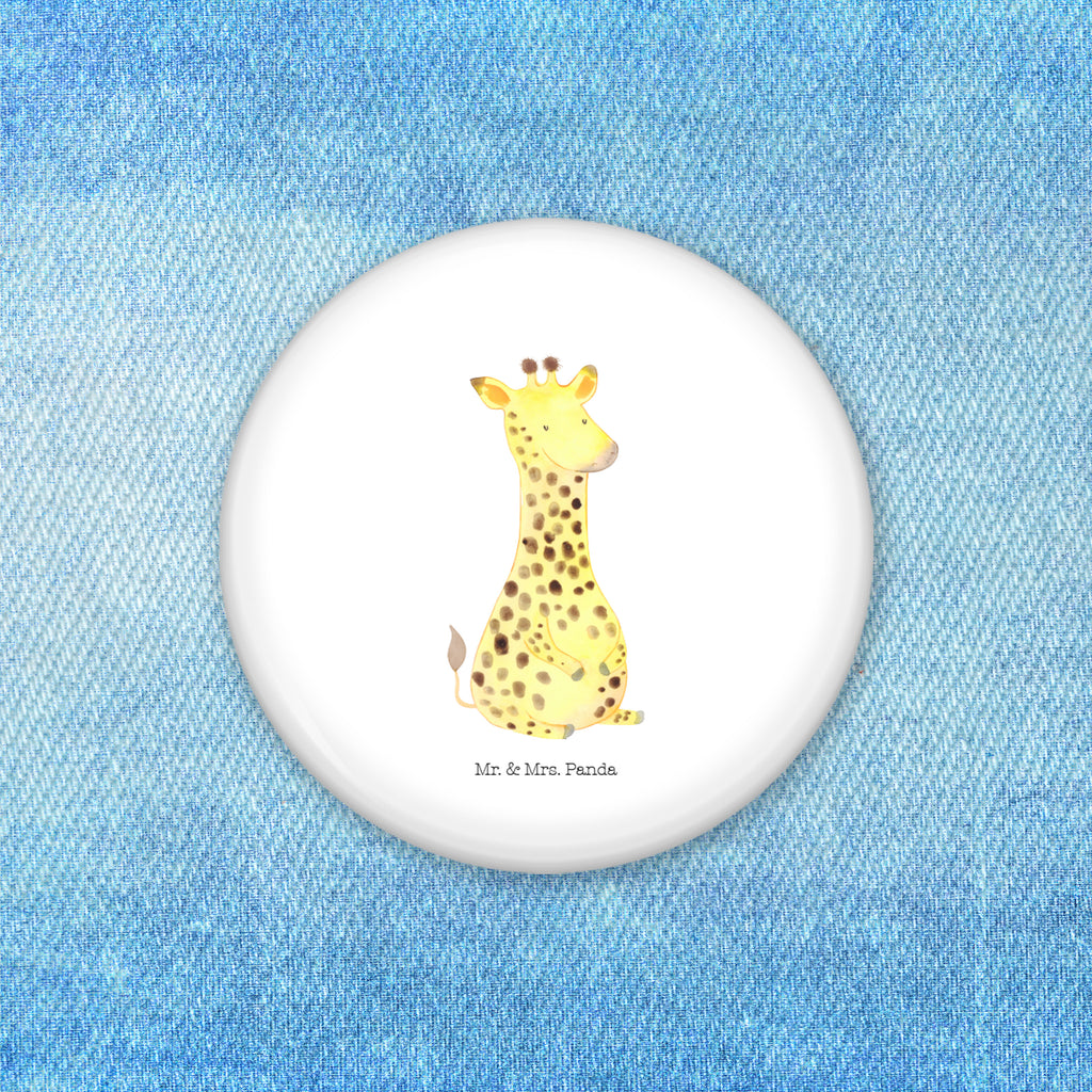 50mm Button Giraffe Zufrieden 50mm Button, Button, Pin, Anstecknadel, Afrika, Wildtiere, Giraffe, Zufrieden, Glück, Abenteuer
