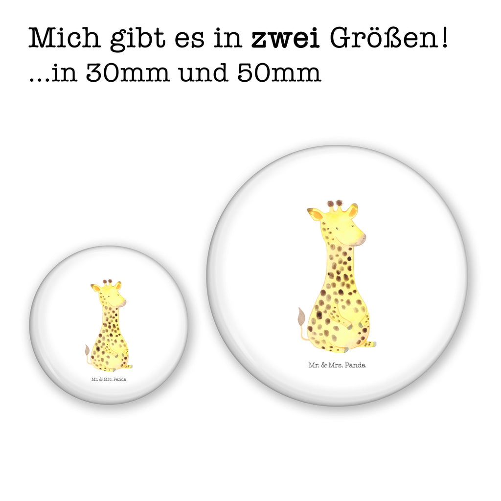 50mm Button Giraffe Zufrieden 50mm Button, Button, Pin, Anstecknadel, Afrika, Wildtiere, Giraffe, Zufrieden, Glück, Abenteuer