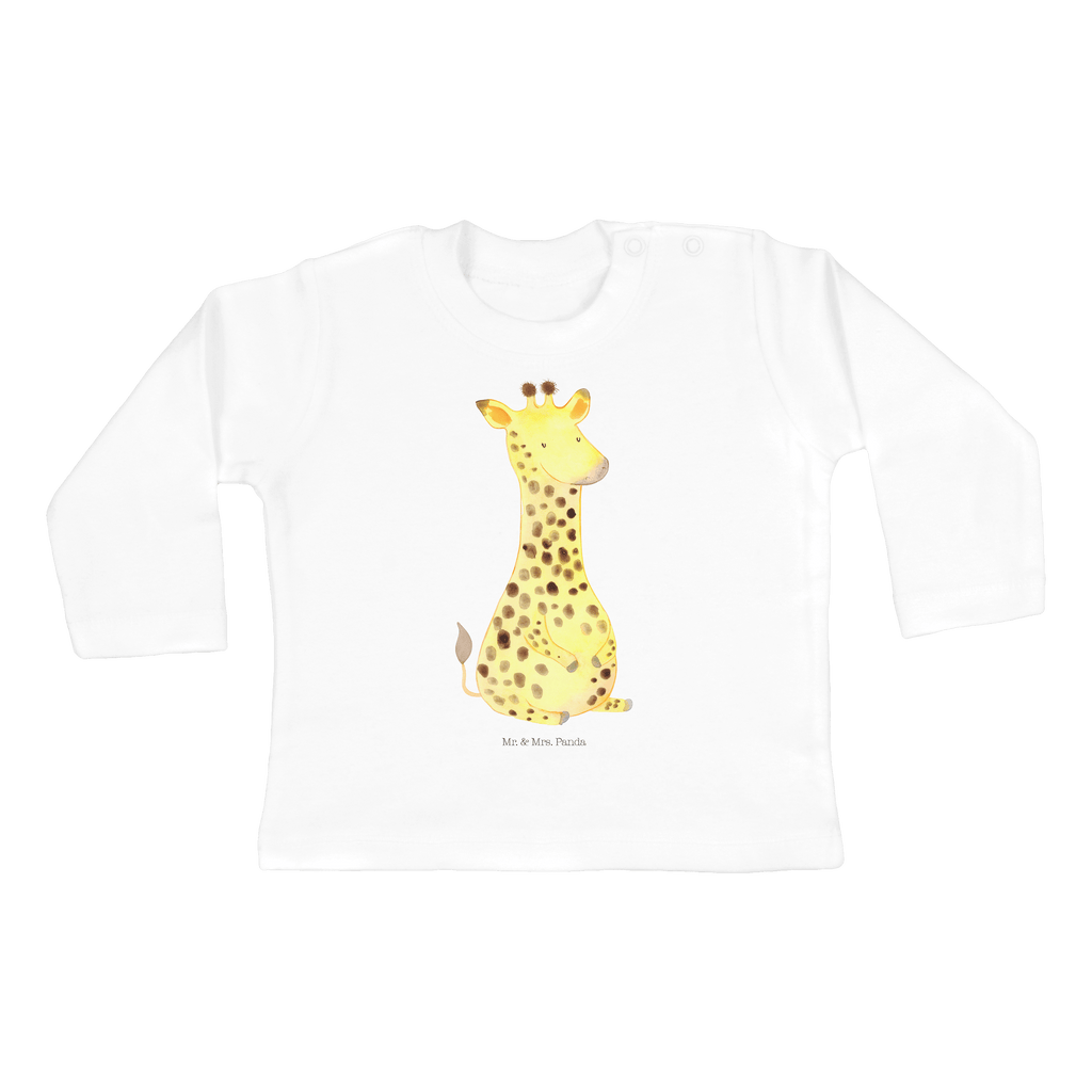 12-18 Monate Baby Longsleeve Giraffe Zufrieden Mädchen, Jungen, Baby, Langarm, Bio, Kleidung, Afrika, Wildtiere, Giraffe, Zufrieden, Glück, Abenteuer