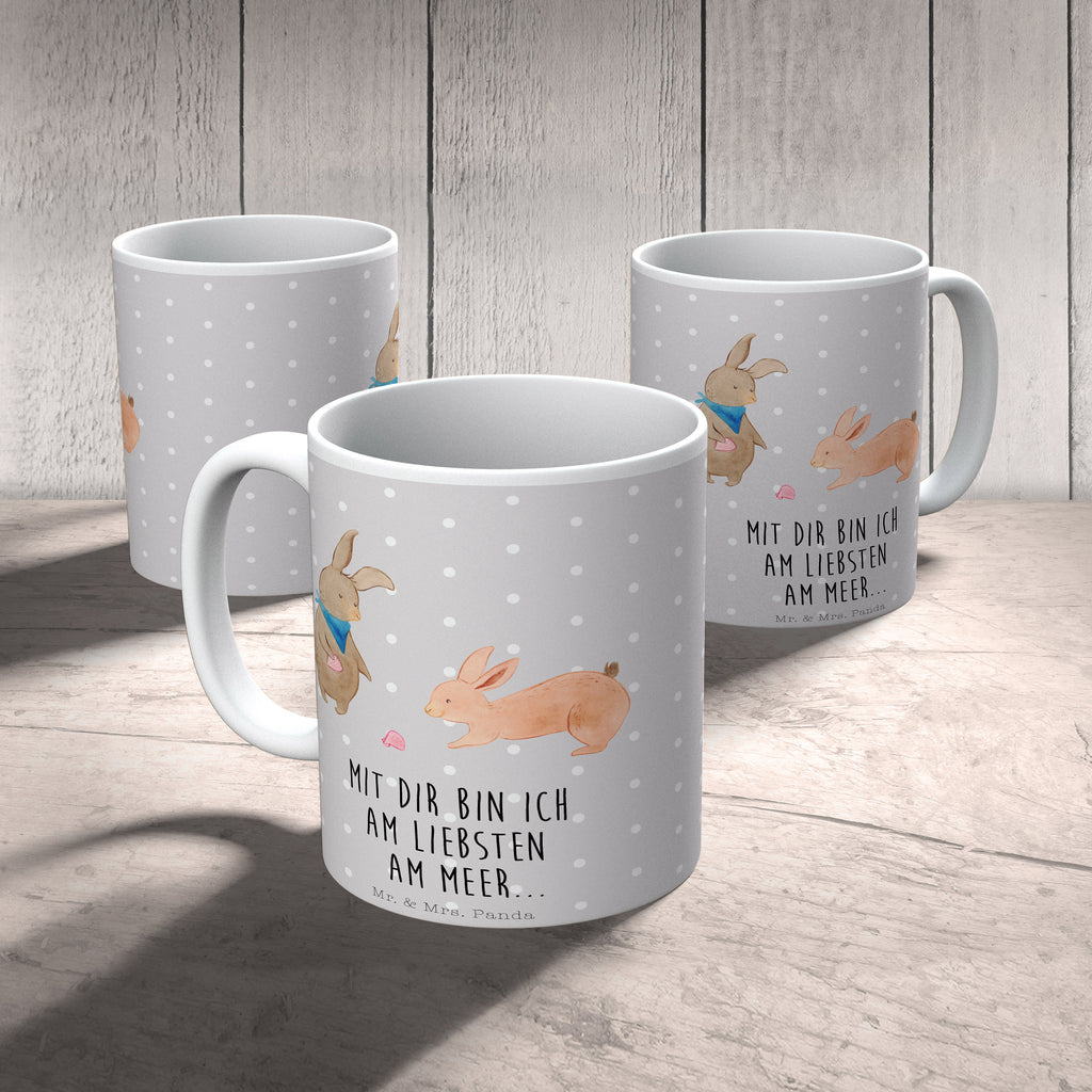 Tasse Hasen Muschel Hasen, beste Freundin, Freundin, Freundinnen, best friends, BFF, Muscheln sammeln, Muscheln, Meer Becher, Kaffeetasse, Kaffeebecher, Tee, Frühstück, Büro  Familie, Vatertag, Muttertag, Bruder, Schwester, Mama, Papa, Oma, Opa