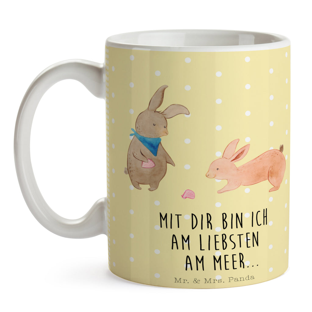 Tasse Hasen Muschel Hasen, beste Freundin, Freundin, Freundinnen, best friends, BFF, Muscheln sammeln, Muscheln, Meer Becher, Kaffeetasse, Kaffeebecher, Tee, Frühstück, Büro  Familie, Vatertag, Muttertag, Bruder, Schwester, Mama, Papa, Oma, Opa