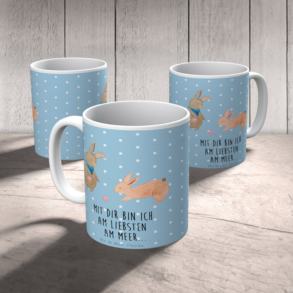 Tasse Hasen Muschel Hasen, beste Freundin, Freundin, Freundinnen, best friends, BFF, Muscheln sammeln, Muscheln, Meer Becher, Kaffeetasse, Kaffeebecher, Tee, Frühstück, Büro  Familie, Vatertag, Muttertag, Bruder, Schwester, Mama, Papa, Oma, Opa
