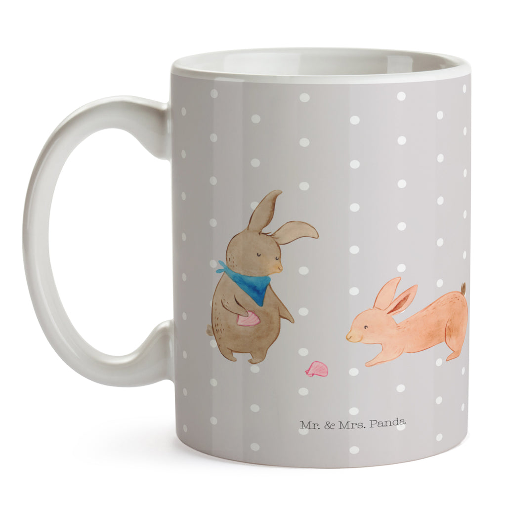 Tasse Hasen Muschel Hasen, beste Freundin, Freundin, Freundinnen, best friends, BFF, Muscheln sammeln, Muscheln, Meer Becher, Kaffeetasse, Kaffeebecher, Tee, Frühstück, Büro  Familie, Vatertag, Muttertag, Bruder, Schwester, Mama, Papa, Oma, Opa